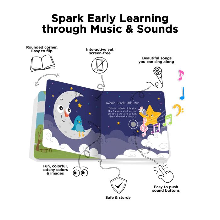 Ditty Bird Bedtime Songs Multi-coloured 16x2x16cm