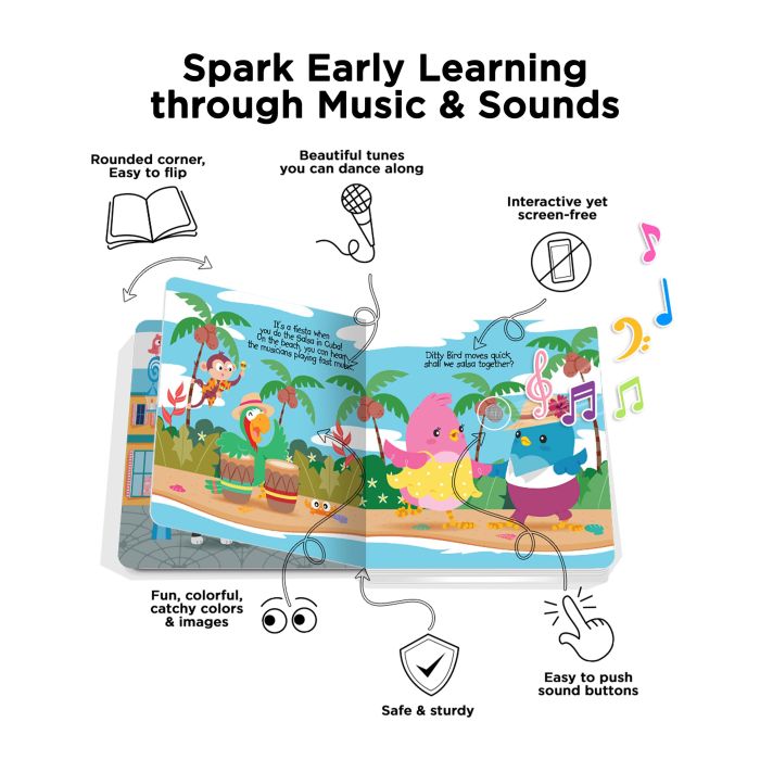 Ditty Bird Music To Dance To Multi-coloured 16x2x16cm