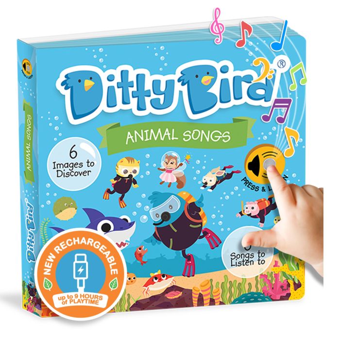 Ditty Bird Animal Songs Multi-coloured 16x2x16cm
