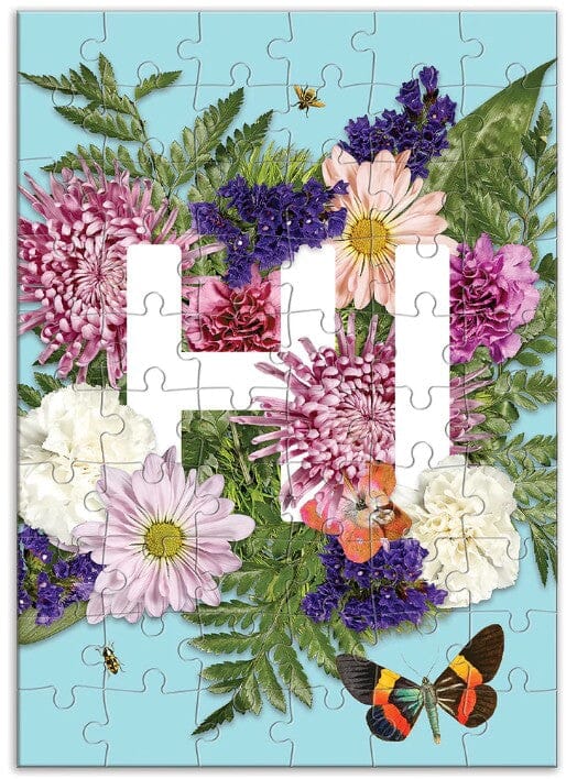 Say It With Flowers Hi Greeting Card Puzzle Novelty Gifts The Cooks Kitchen 