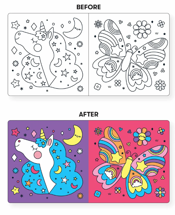 Mudpuppy Unicorn Dreams Color Magic Bath Book 