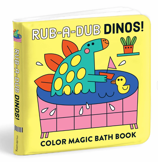 Mudpuppy Rub-a-dub Dinos! Color Magic Bath Book 
