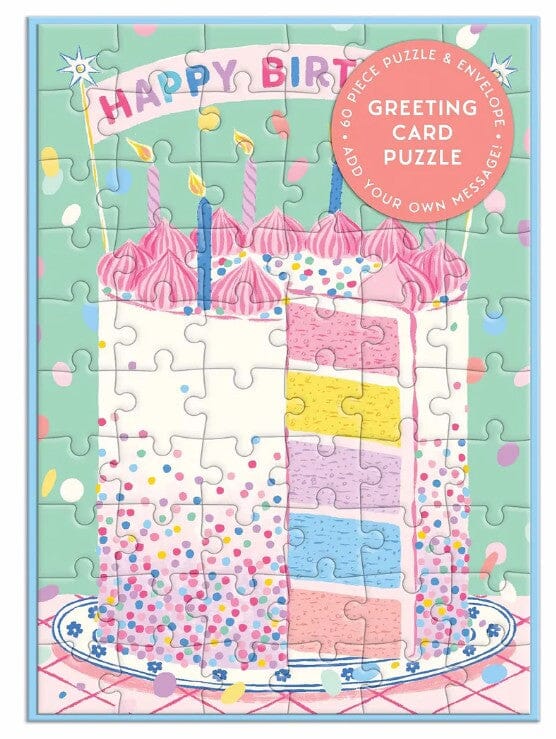 Confetti Birthday Cake Greeting Card Puzzle Novelty Gifts The Cooks Kitchen 