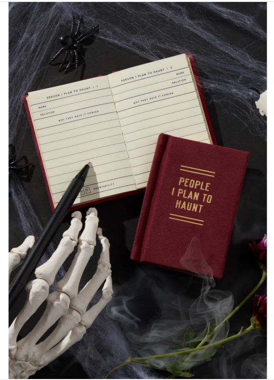 Brass Monkey People I Plan To Haunt Tiny Diary Burgundy