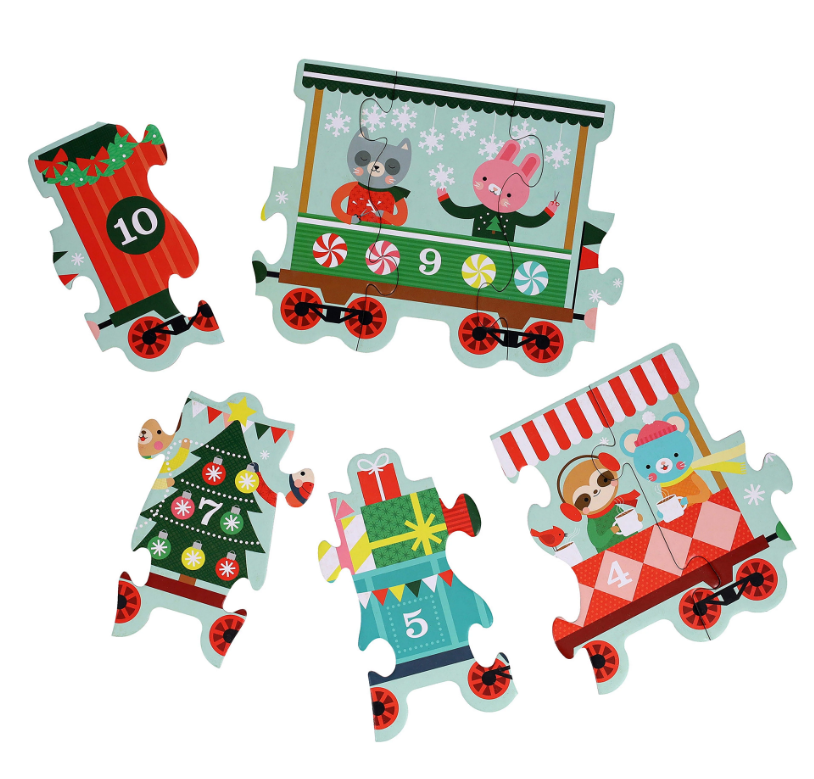 Christmas Train Shaped Floor Puzzle 30pc