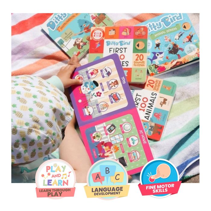 Ditty Bird First 100 Words Multi-coloured 16x2x16cm