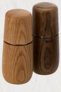 Adhoc Yono Pepper/Salt Mill S/2 - Light Oak & Dark Oak