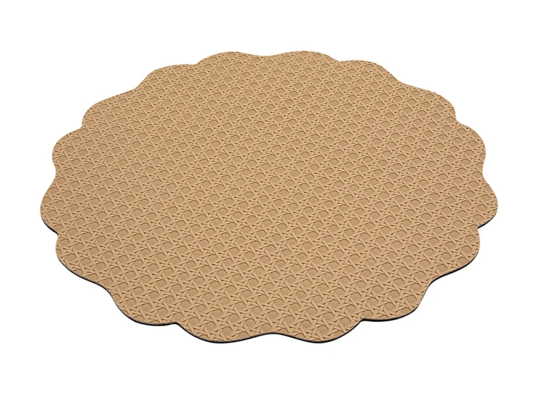 Casa Domani Banda Leather Look Placemat 38cm Cafe