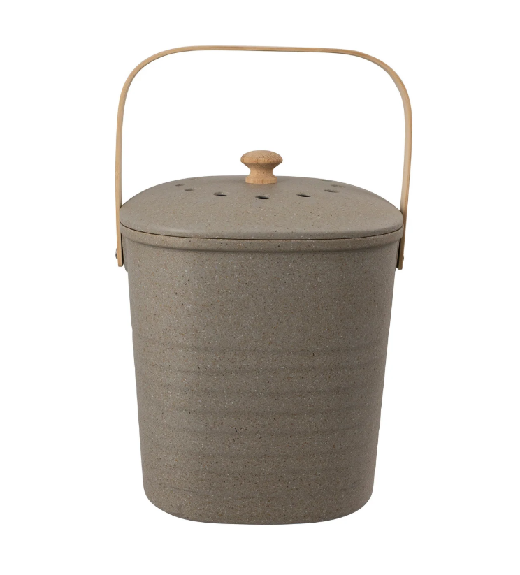 Avanti Bamboo Square Compost Bin - Grey