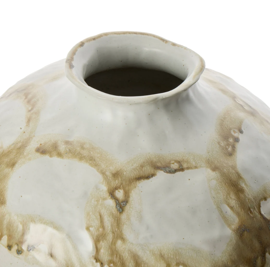 Amalfi Erol Vase Collection Off White & Green