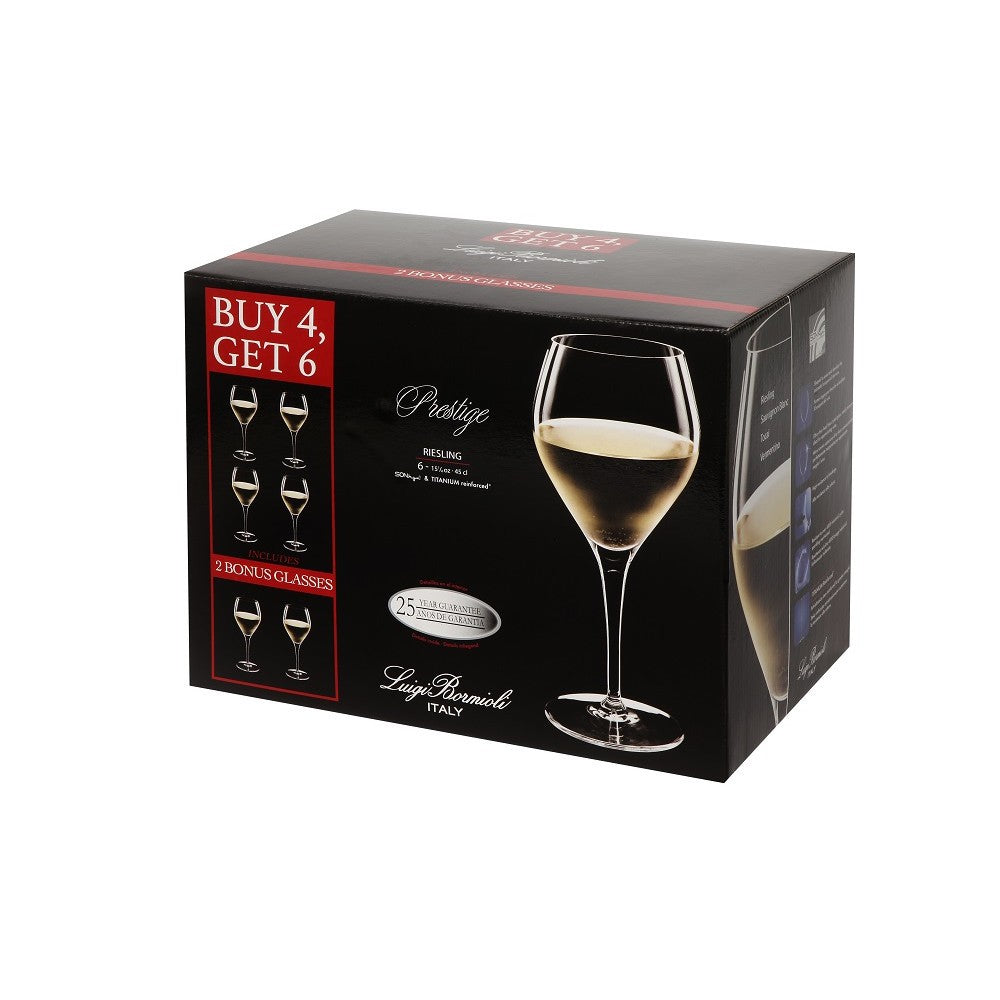 Luigi Bormioli Prestige Riesling Glasses - Set Of 6