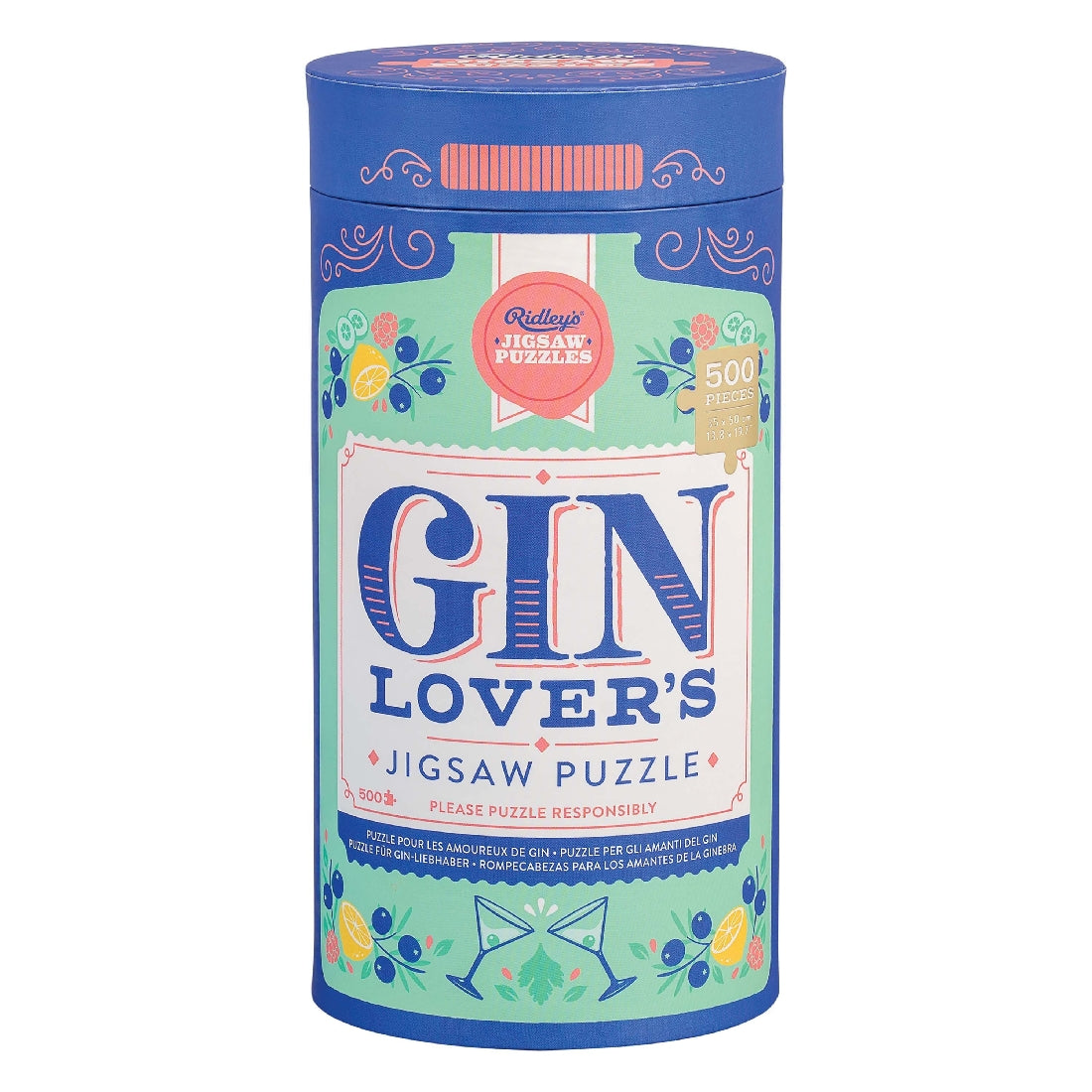 Ridley's Gin Lover's 500 Piece Jigsaw Puzzle Multi-coloured 35x48.3x0.6