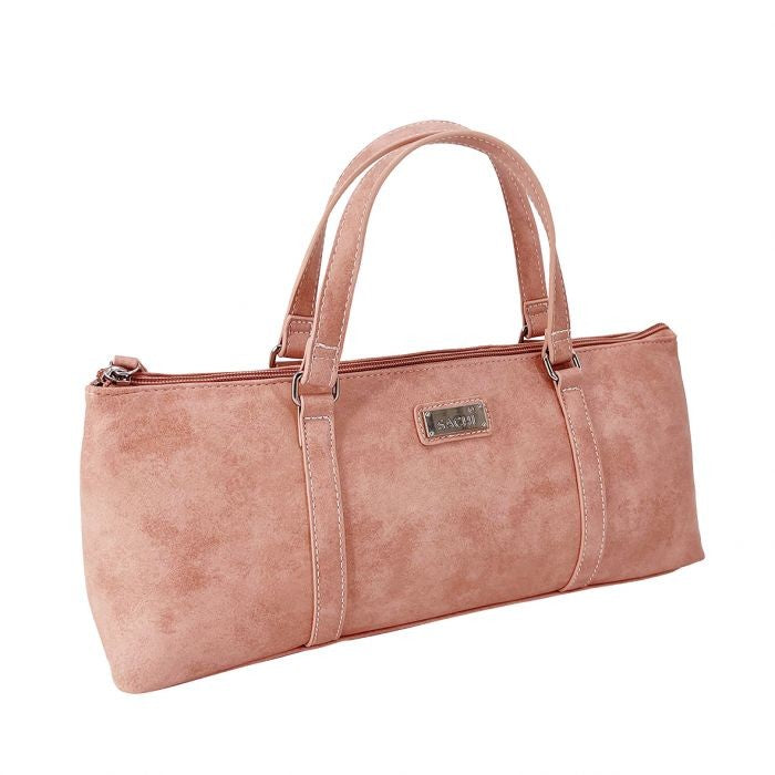 Sachi Insulated Wine Purse - Faux Leather - Blush