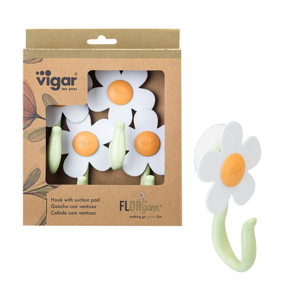 Vigar Florganic Hook With Suction 4pc