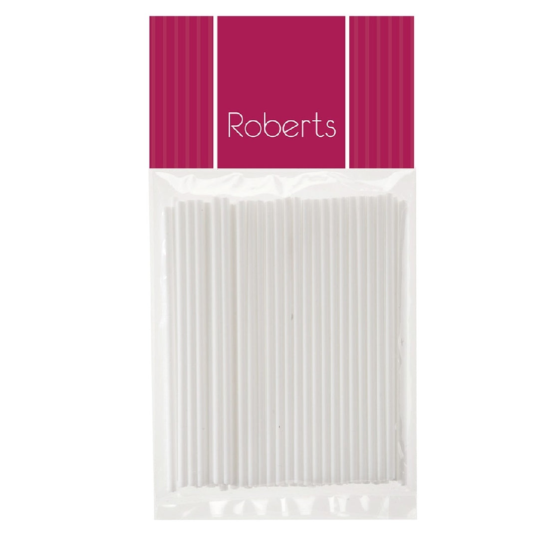 Roberts Edible Crafts - 100mm Pk 50 White Lollypop Sticks