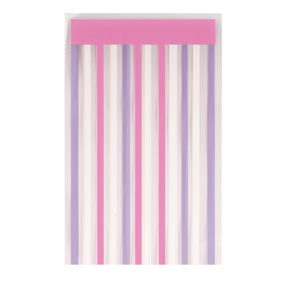 Lavender, Pink & White Striped Gift Bag Pkt 8 - 12.5 Cms X 20 Cms