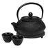 Avanti Hobnail Teapot Set 800ml - Black ( 800ml Teapot,1xtrivet - 2x100ml Cups)