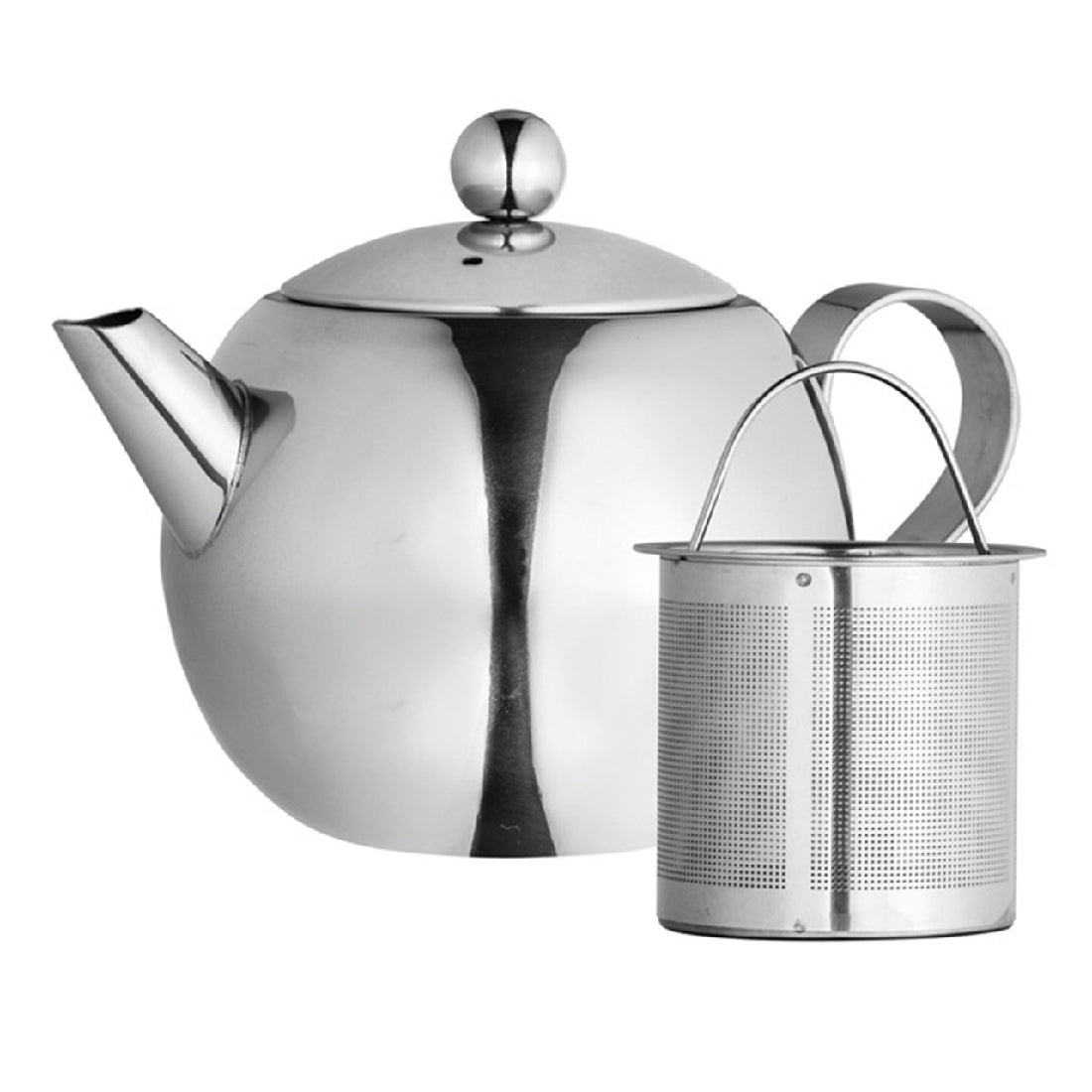 Avanti Nouveau Teapot With Laser Etched Infuser - 500ml - Stainless Steel