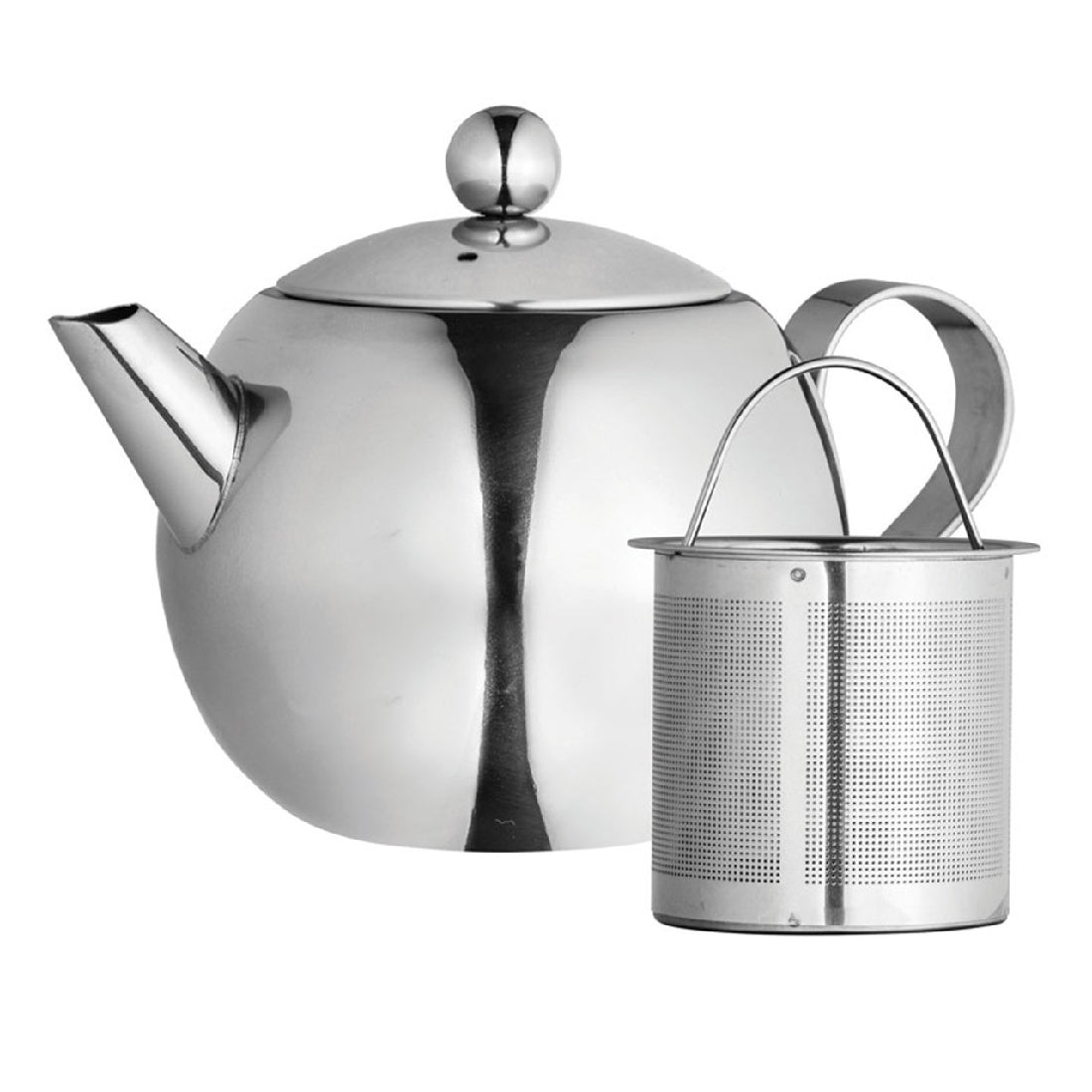 Avanti Nouveau Teapot With Laser Etched Infuser - 900ml - Stainless Steel