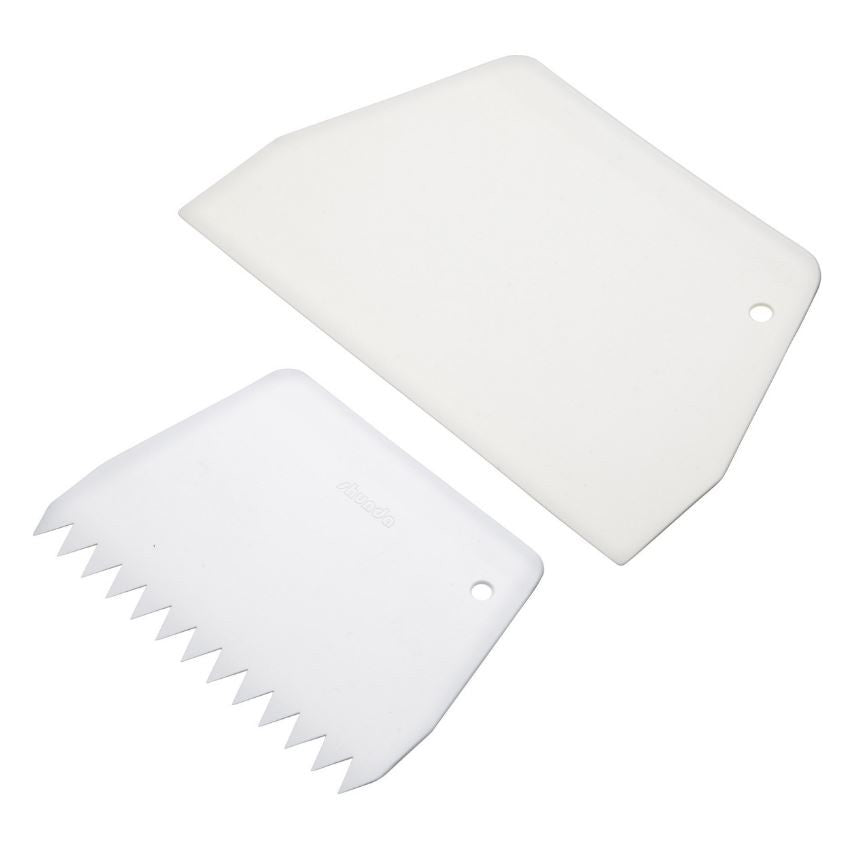 Bakemaster Cakemaster Icing Scraper Set/2 (19x12.5cm & 9.5x13.5cm)