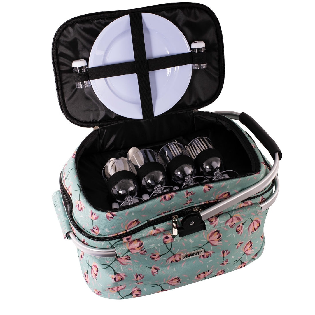 Avanti 4 Person Insulated Cooler Picnic Basket - Posey