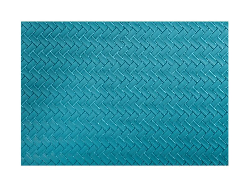 Maxwell & Williams Table Accents Leather Look Placemat 43x30cm Teal Plait