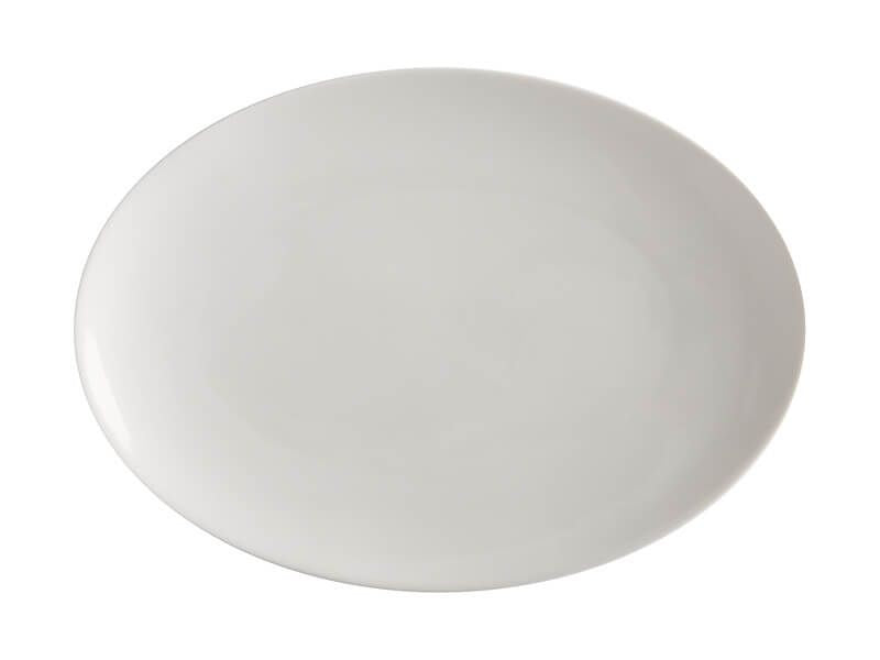 M&w White Basics Oval Plate 30x22cm