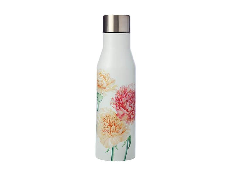 M&w Katherine Castle Floriade Double Wall Insulated Bottle 450ml Carnations