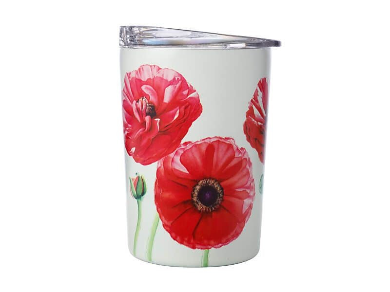 M&w Katherine Castle Floriade Double Wall Insulated Cup 360ml Ranunculus