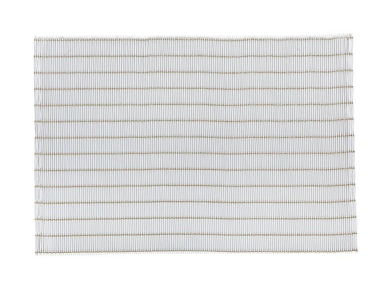 Maxwell & Williams Table Accents Lurex Bamboo Weave Placemat 45x30cm White W/gold