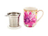 Maxwell & Williams Teas & C's Dahlia Daze Lidded Mug With Infuser 340ml Pink