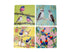 Maxwell & Williams Katherine Castle Bird Talk Cork Back Placemat 29x29cm Set Of 4 Assorted