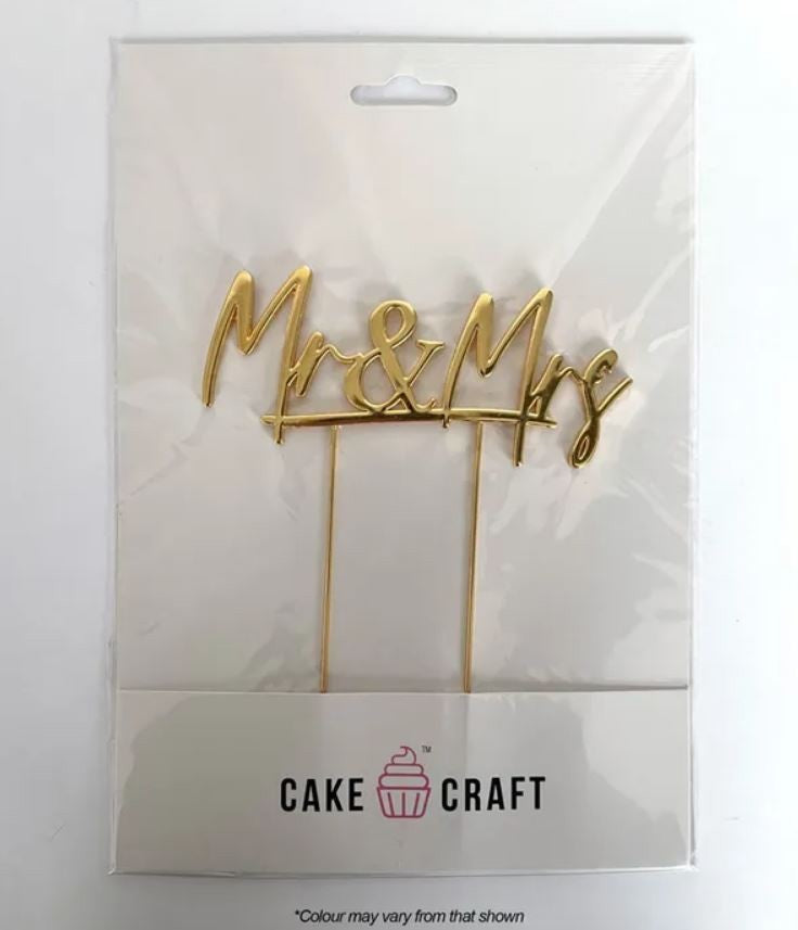 Cake Craft - Mr & Mrs - Gold