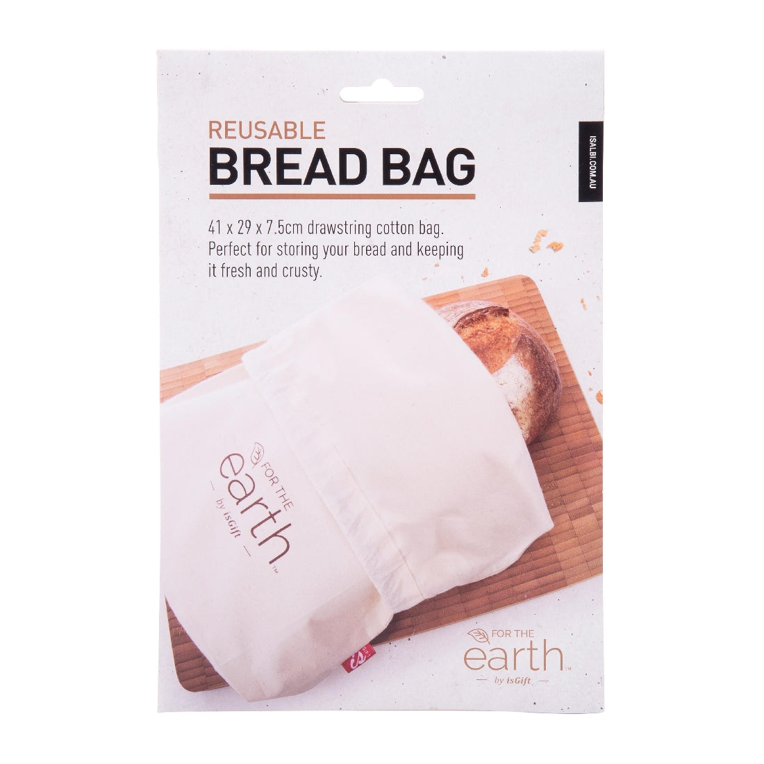 For The Earth Reuseable Bread Bag 29x7x40cm Natural