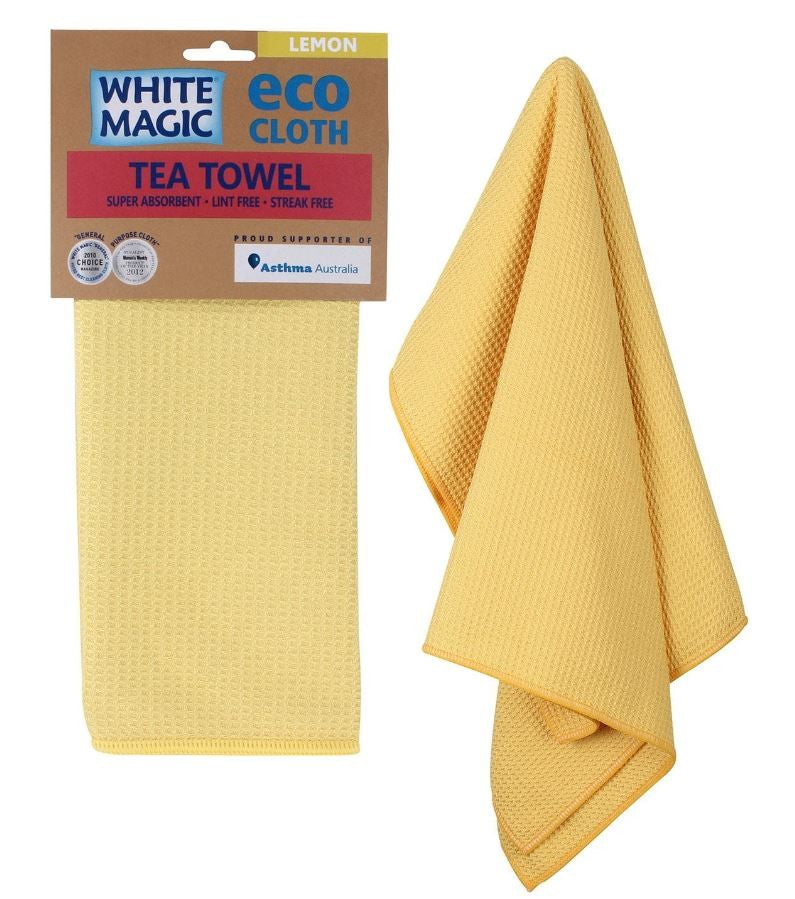 White Magic - Eco Cloth Tea Towel - Lemon