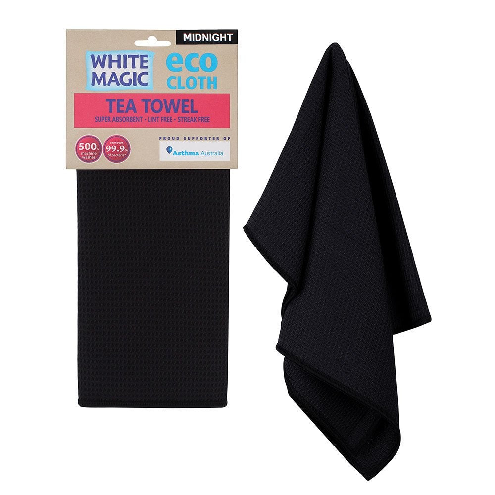 White Magic - Eco Cloth Tea Towel - Midnight