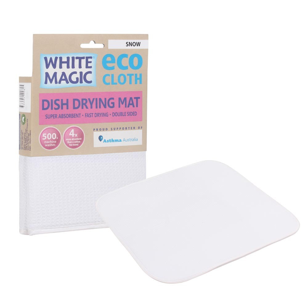 White Magic - Eco Cloth Dish Drying Mat - Snow