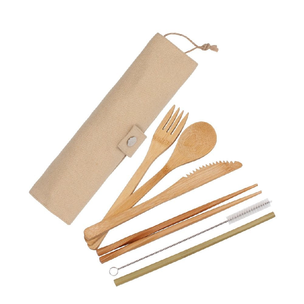White Magic Reusable Bamboo Cutlery Set