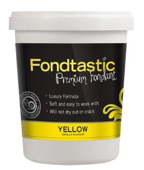 Fondtastic Vanilla Flavoured Fondant Yellow 2lb/908g