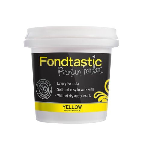 Fondtastic Vanilla Flavoured Yellow Fondant 8oz/226g