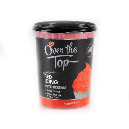 Over The Top Buttercream - Red - 425g