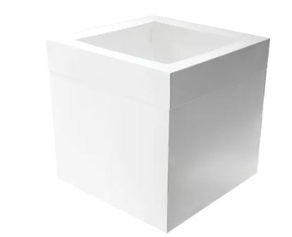 Mondo White Cake Box 12in Tall Square - 14x14"