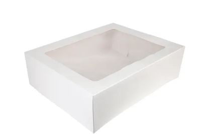 Mondo White Cake Box 6in Tall - 12x18"