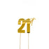 Cake & Candle Topper - 21st Gold